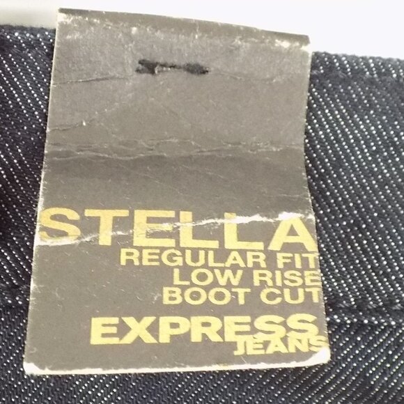Express Jeans Regular Fit Low Rise Boot Cut Size 2 Sparkly Sequins Stella - Picture 8 of 10